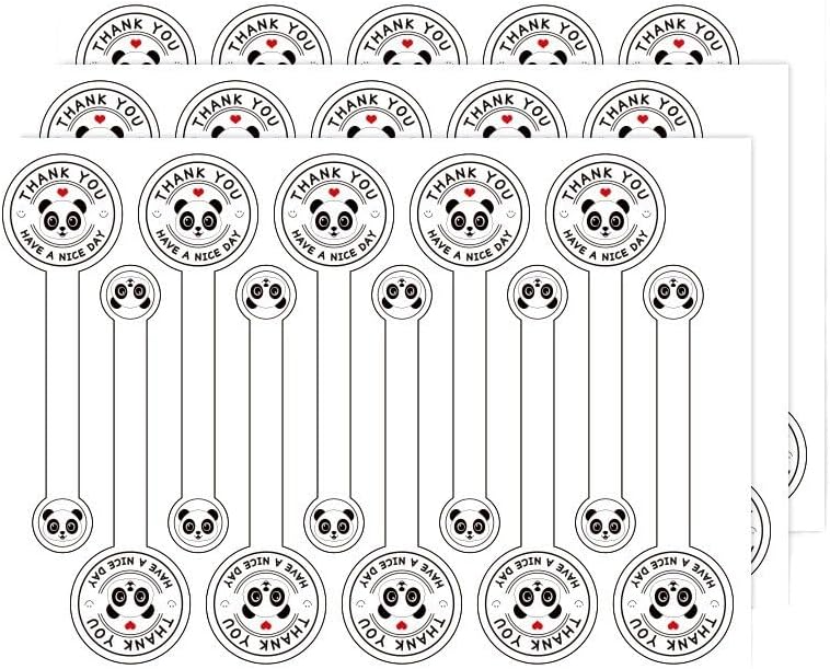 TanWillBe 100PCS Lollipop Shape Handmade Baking Stickers–Thank You Seals for Cake Boxes,Coffee Cups,Jars & Bottles–Long Closure Labels for Homemade Gifts Treats (White) - Image 1
